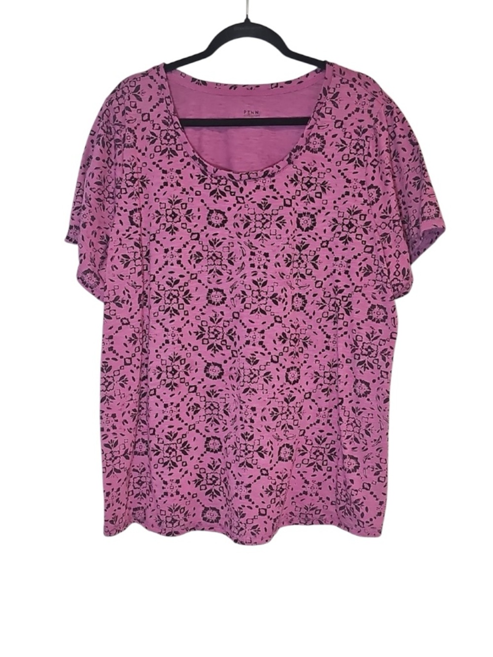 💚 Pennington’s Pink Floral Top, Size 3X